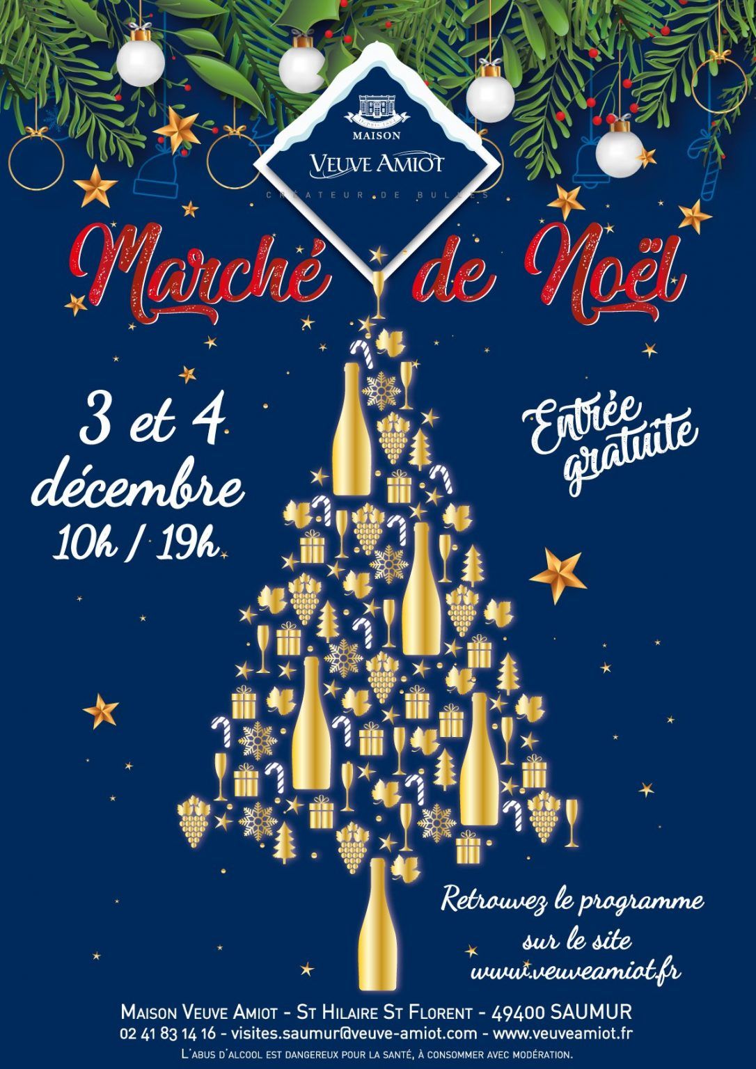 Marché de Noël 2022 à la Maison Veuve Amiot Saumur