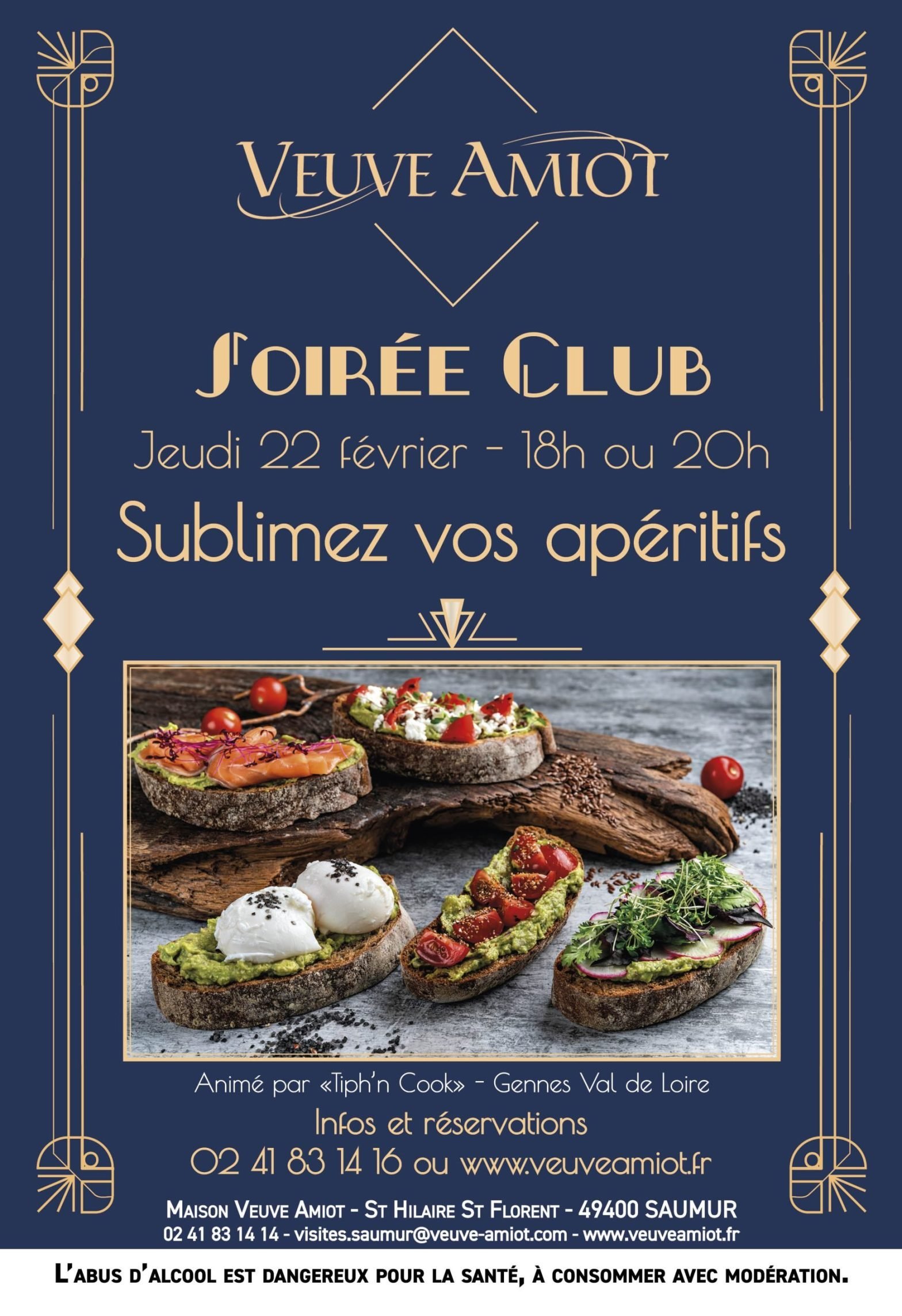 affiche soirée club février