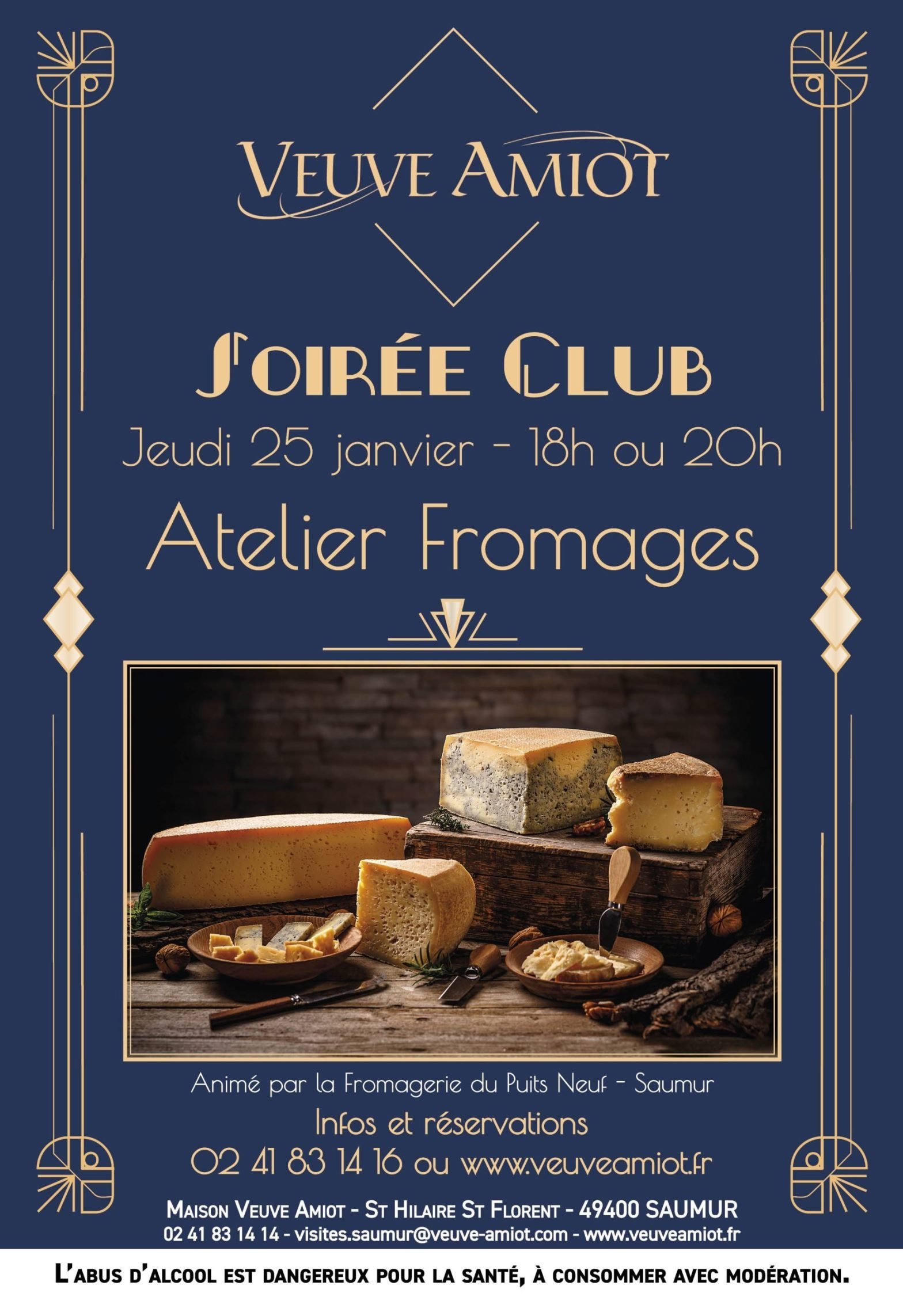 affiche soirée club janvier