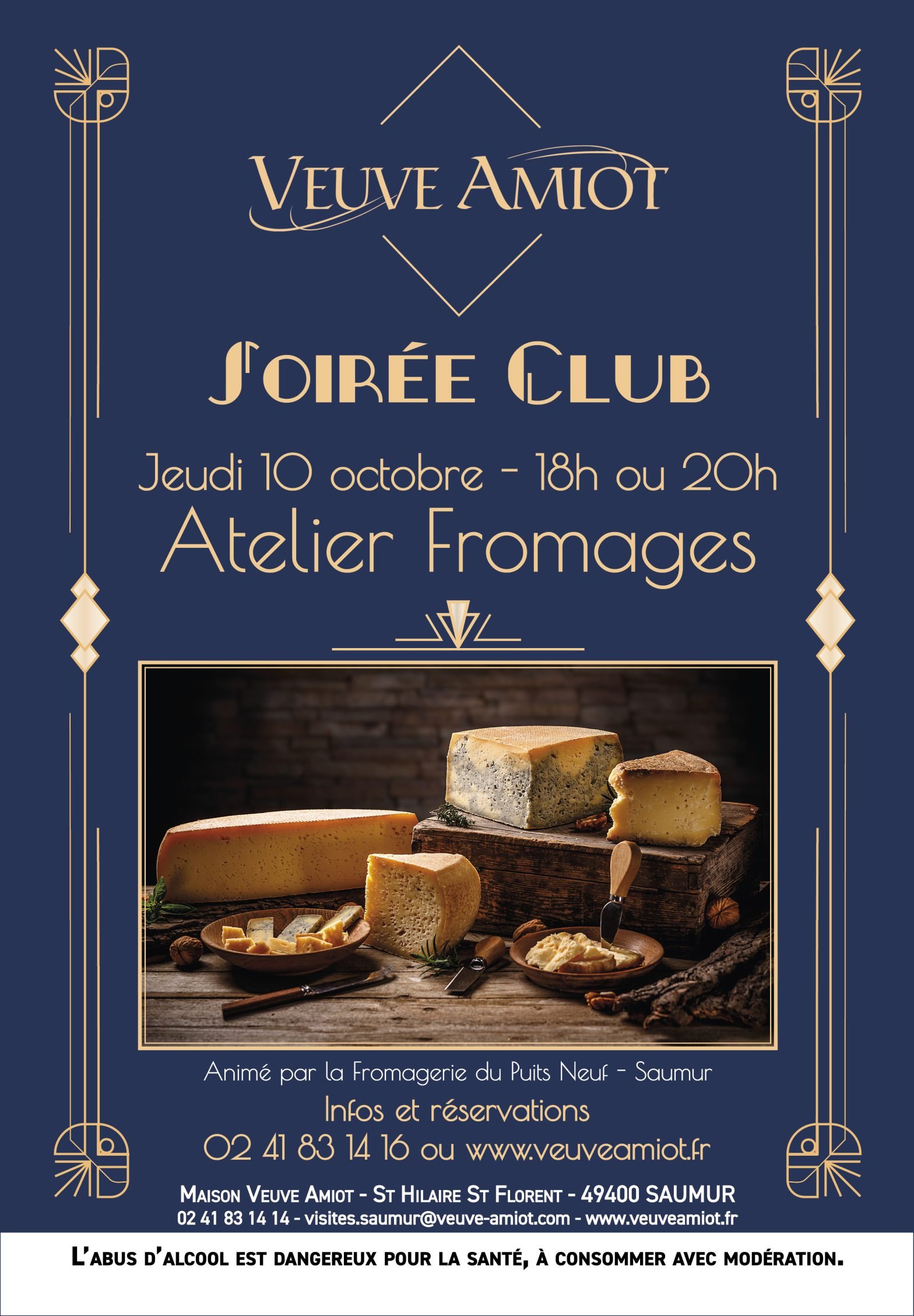 affiche soirée club octobre